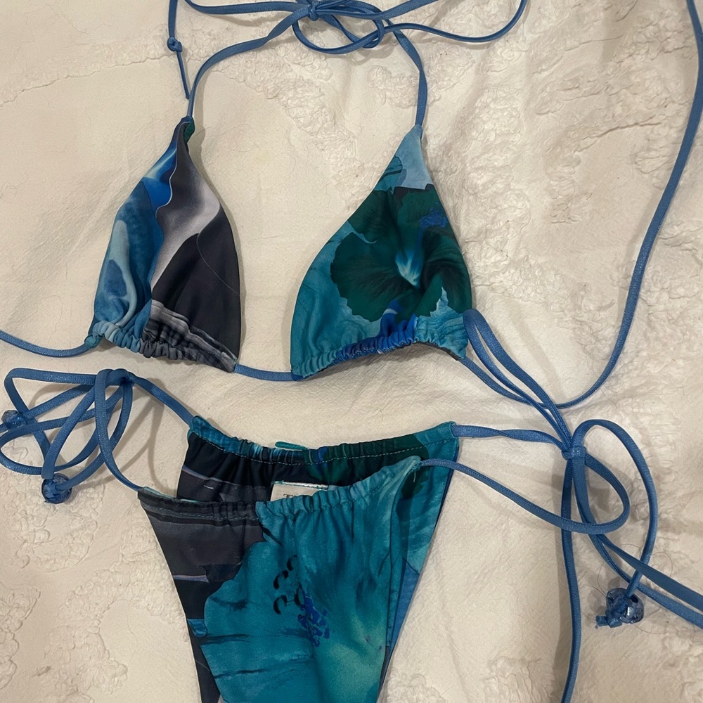 Tiger Mist Blue Aggie Bikini Set